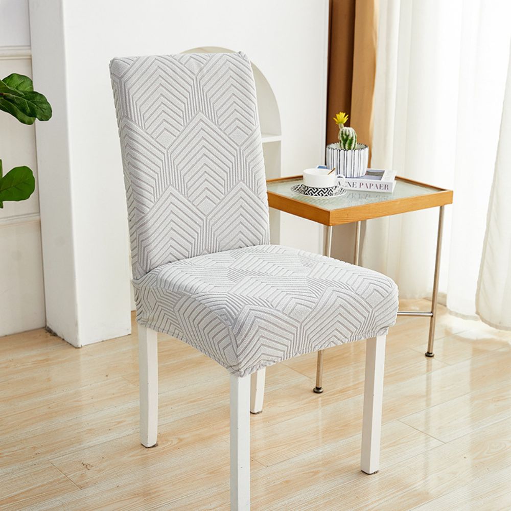 Stretch Jacquard Chair Cover with Pattern Design