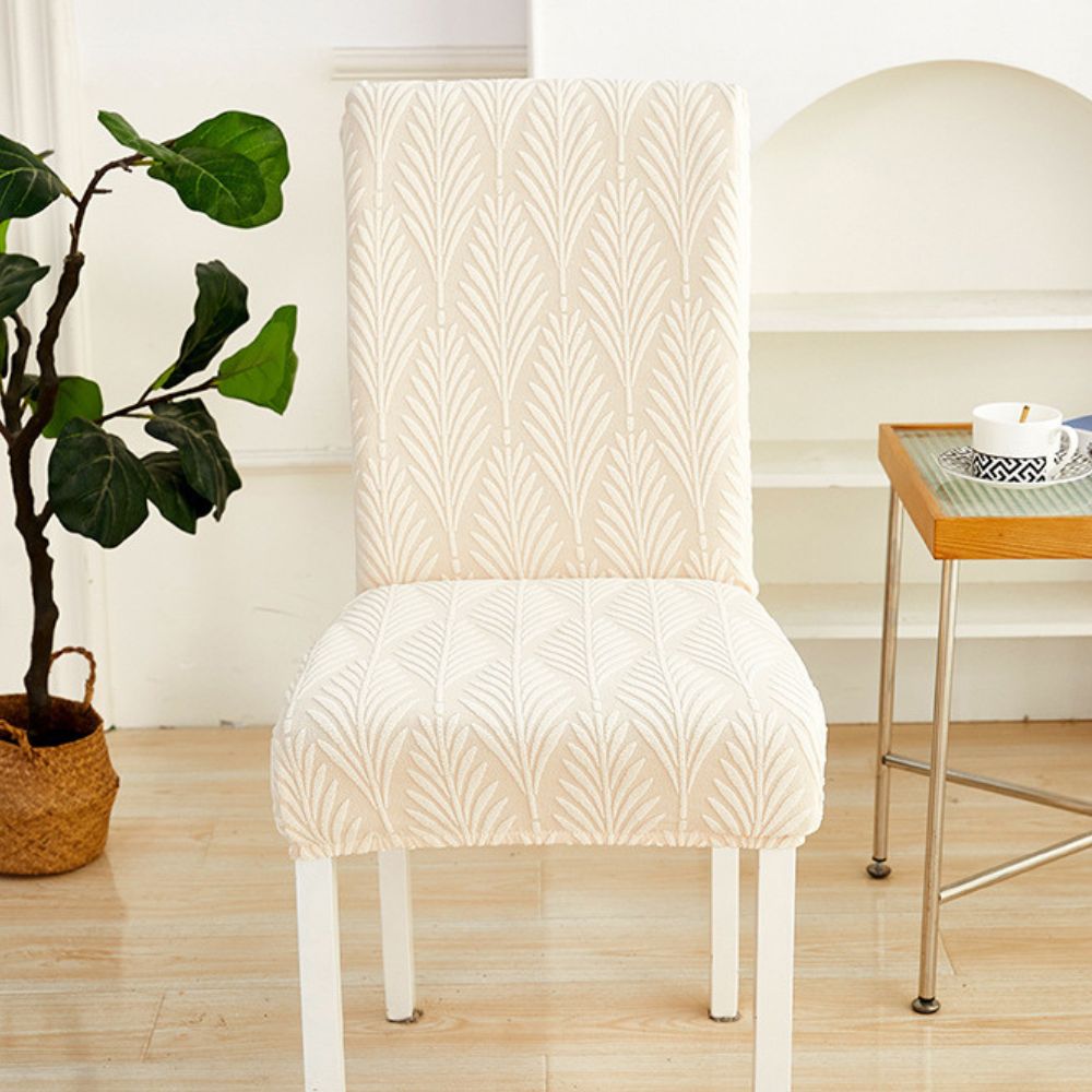 Stretch Jacquard Chair Cover with Pattern Design