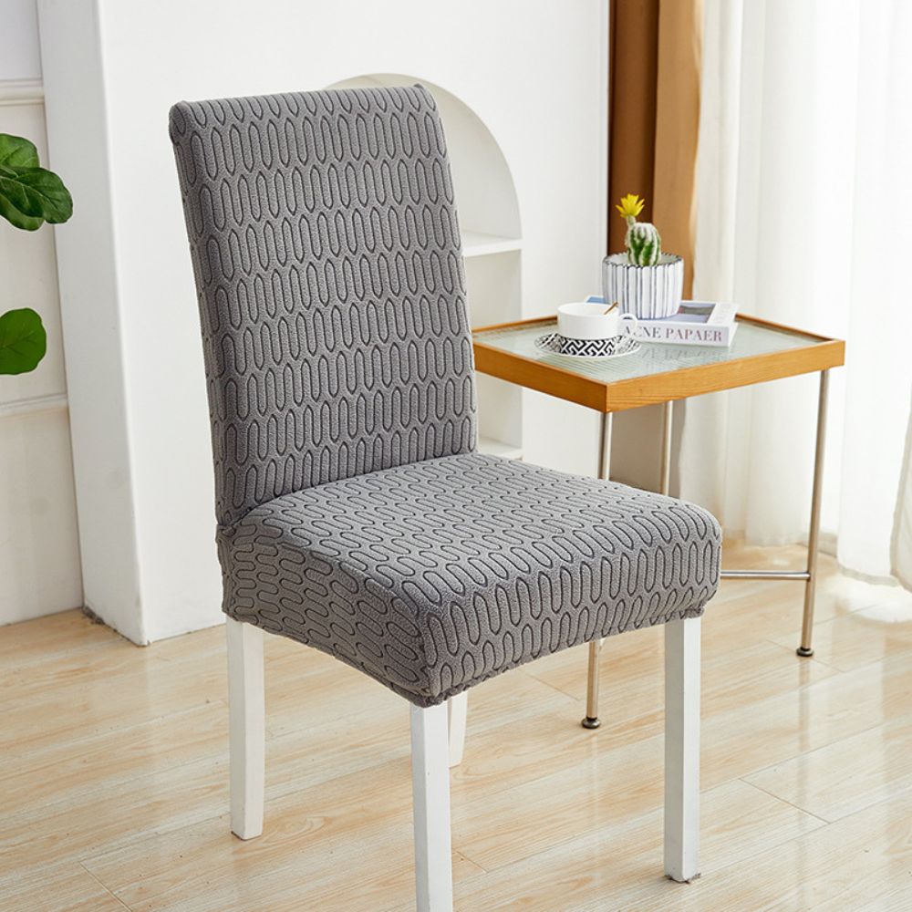 Stretch Jacquard Chair Cover with Pattern Design