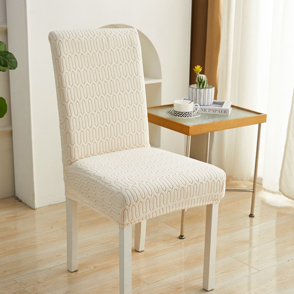 Stretch Jacquard Chair Cover with Pattern Design