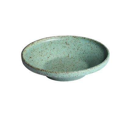 Vintage Glazed Porcelain Dinnerware Set – Unique Shaped Jade Stoneware