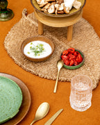 Vintage Glazed Porcelain Dinnerware Set – Unique Shaped Jade Stoneware