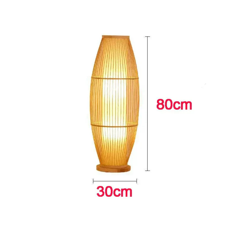 Eco-Conscious LED Standing Lamp in Bamboo for Living Room and Bedroom