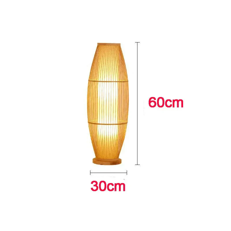 Eco-Conscious LED Standing Lamp in Bamboo for Living Room and Bedroom