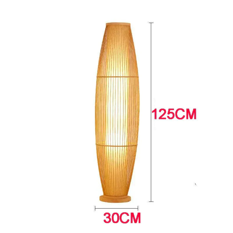 Eco-Conscious LED Standing Lamp in Bamboo for Living Room and Bedroom