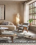 Organic Rice Paper Floor Lamp – Stylish Standing Light for Living Room