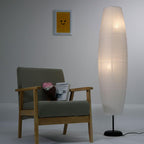 Minimalist Rice Paper Column Floor Lamp – Japandi Style for Cozy Lighting