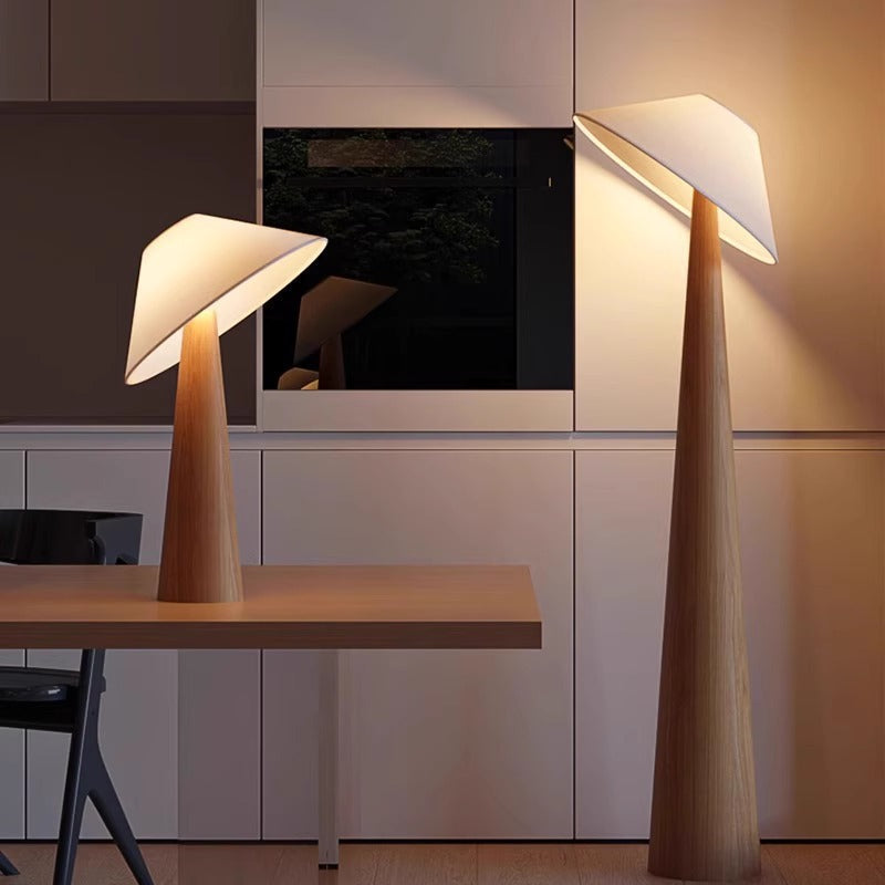 Minimalist Floor and Table Lamp in Japandi Style – Natural Elegance for Relaxation in Living Rooms and Bedrooms