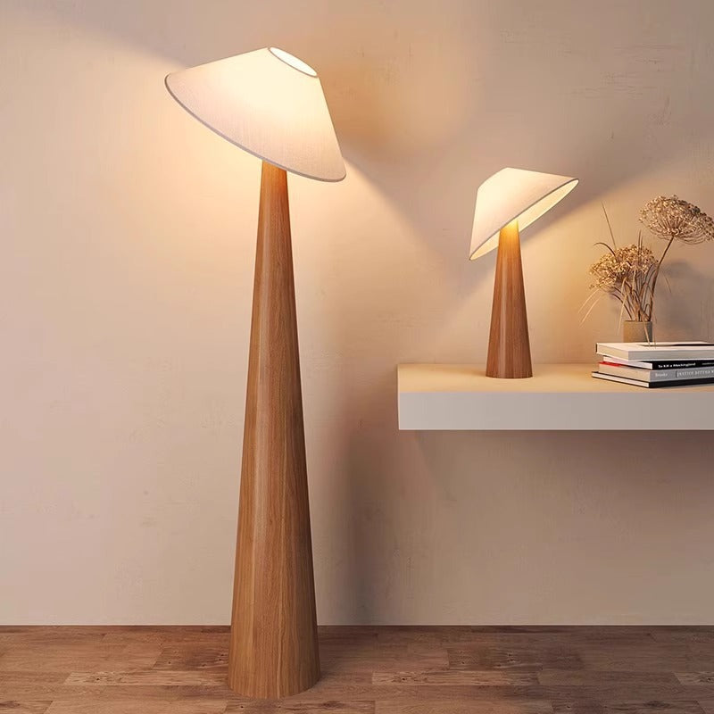 Minimalist Floor and Table Lamp in Japandi Style – Natural Elegance for Relaxation in Living Rooms and Bedrooms