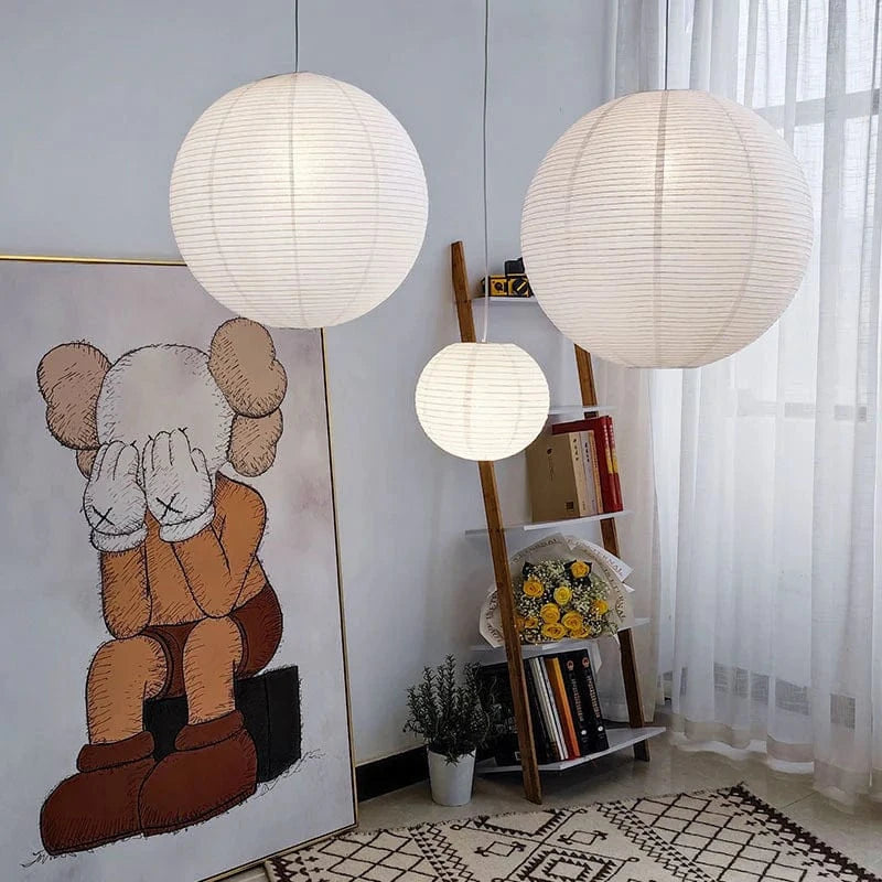 Cozy Ambiance Pendant Light – Elegant Rice Paper Fixture for Living Room and Bedroom