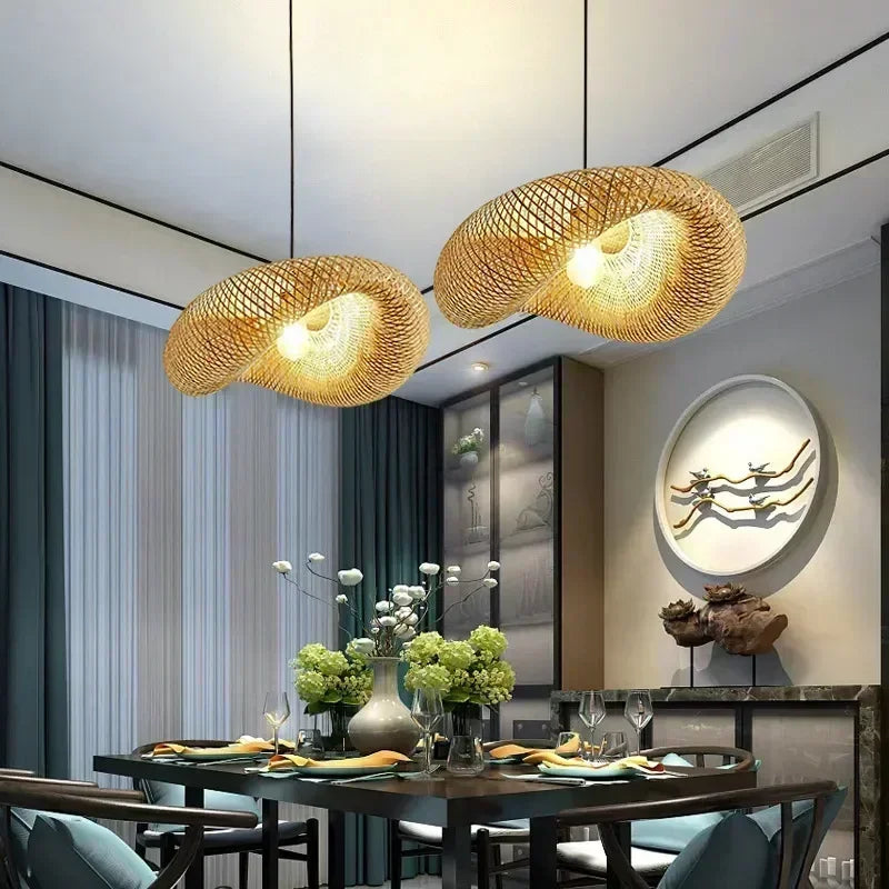 Bamboo Pendant Light – Handmade Hanging Lamp for Home Decoration