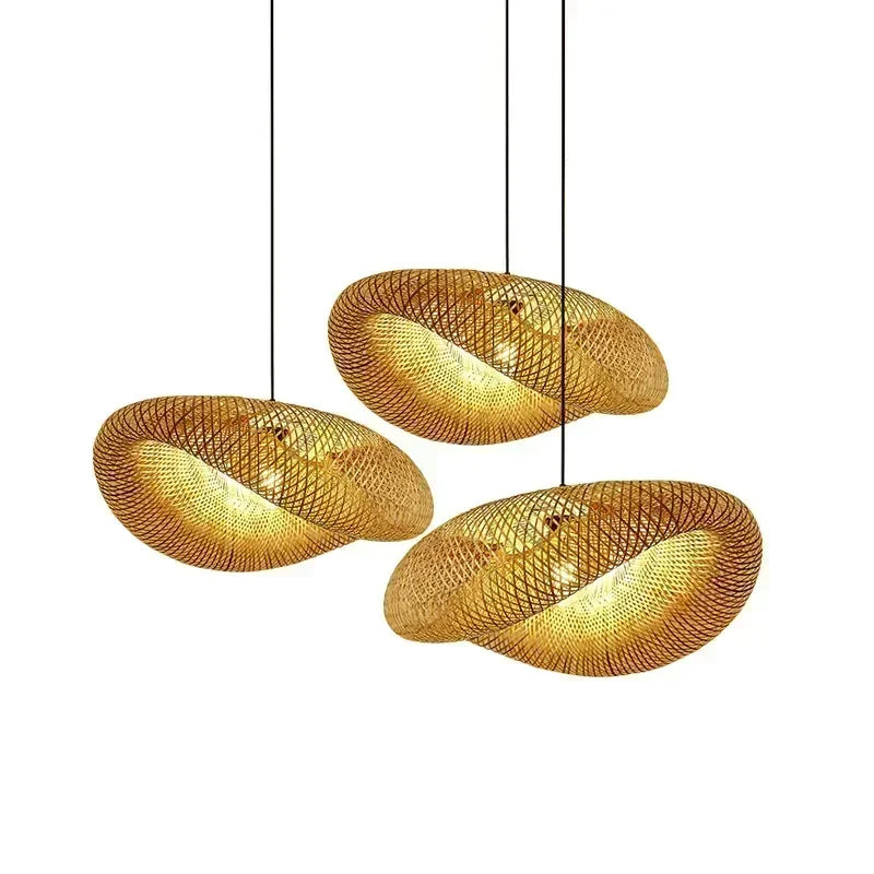 Bamboo Pendant Light – Handmade Hanging Lamp for Home Decoration