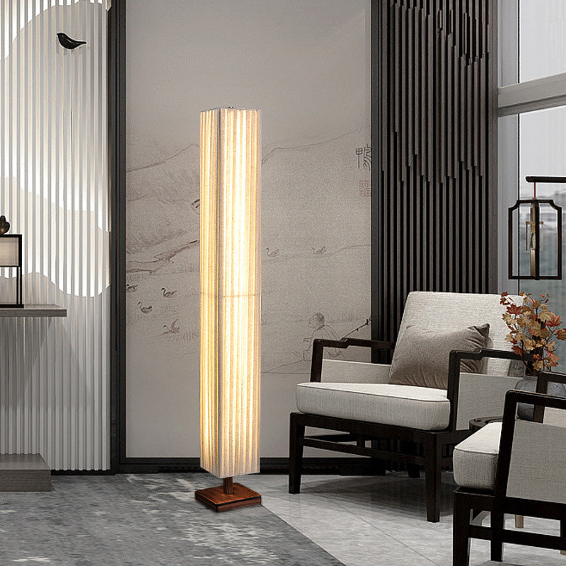 Walnut Floor Lamp with Warm LED – Modern Standing Light for Elegant Spaces