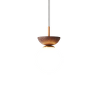 Wooden Globe Pendant Light in Japandi Style