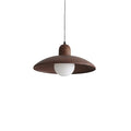 Elegant Walnut Wood Hanging Light Fixture