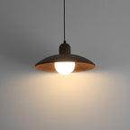 Elegant Walnut Wood Hanging Light Fixture