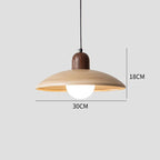 Elegant Walnut Wood Hanging Light Fixture