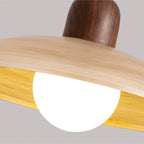 Elegant Walnut Wood Hanging Light Fixture