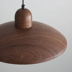 Elegant Walnut Wood Hanging Light Fixture