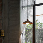 Elegant Walnut Wood Hanging Light Fixture