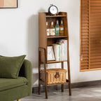Eco-Friendly Bamboo Bookshelf for Living Room with Chic Storage