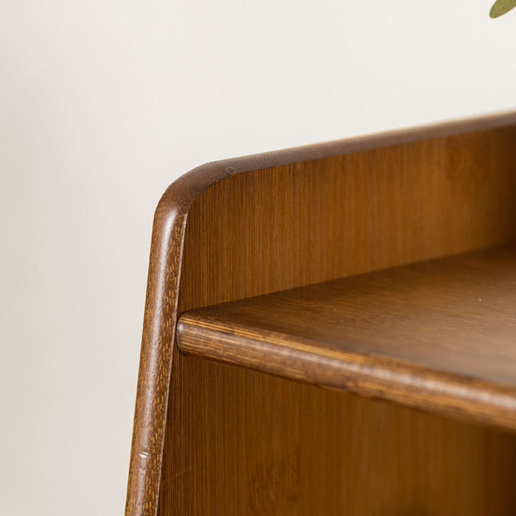 Eco-Friendly Bamboo Bookshelf for Living Room with Chic Storage