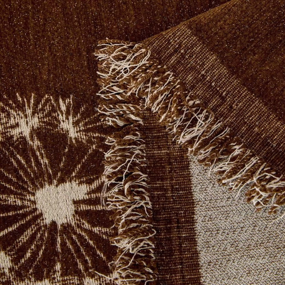 Soft Microfiber Sofa Cover with Japandi Dandelion Design
