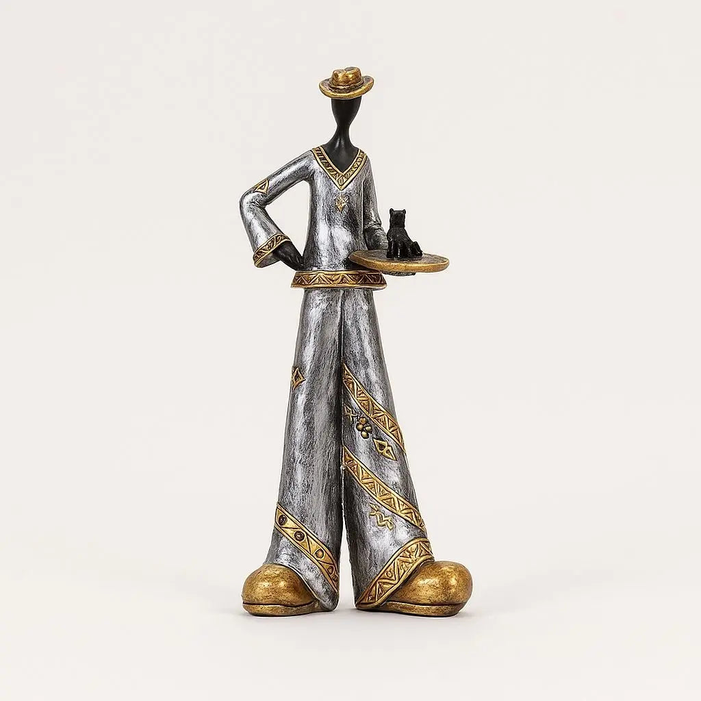 Elegant Jazz Performer Figurine for Home Decor