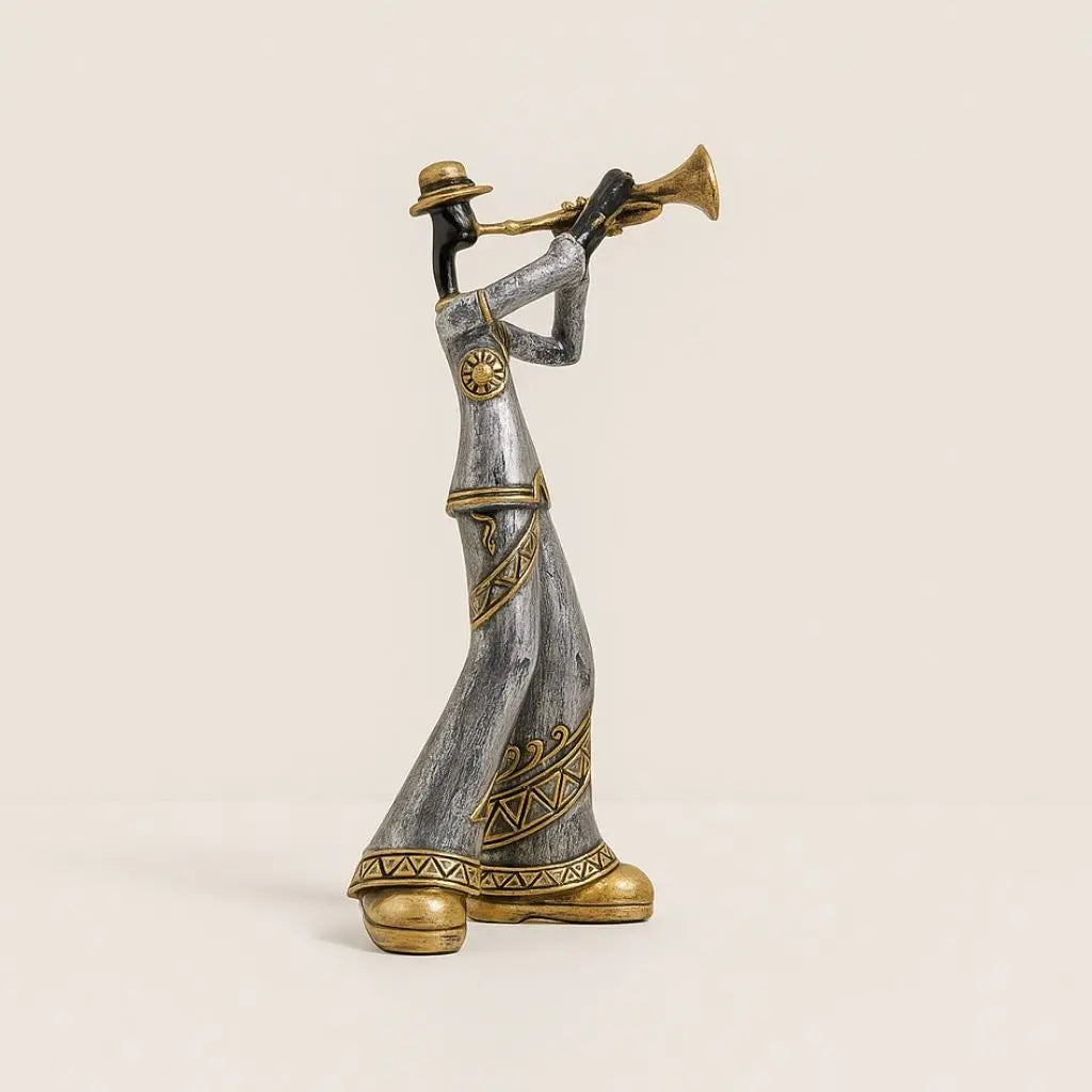 Elegant Jazz Performer Figurine for Home Decor