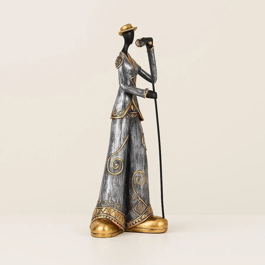 Elegant Jazz Performer Figurine for Home Decor