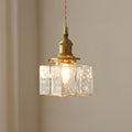 Chic Brass and Glass Pendant Light for Kitchen Decor