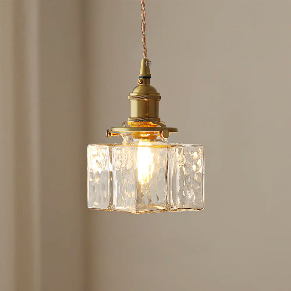 Chic Brass and Glass Pendant Light for Kitchen Decor