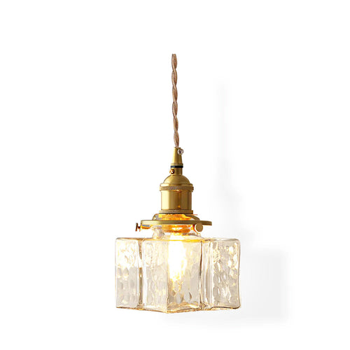 Chic Brass and Glass Pendant Light for Kitchen Decor