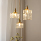 Chic Brass and Glass Pendant Light for Kitchen Decor