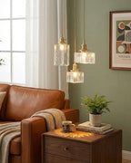 Chic Brass and Glass Pendant Light for Kitchen Decor