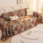 Bohemian Slipcover for Sofa - Durable Microfiber Mosaic Design