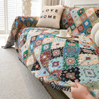 Bohemian Slipcover for Sofa - Durable Microfiber Mosaic Design