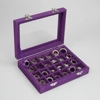 Velvet Jewelry Storage Box with Glass Lid - Mother's Day Gift Tray