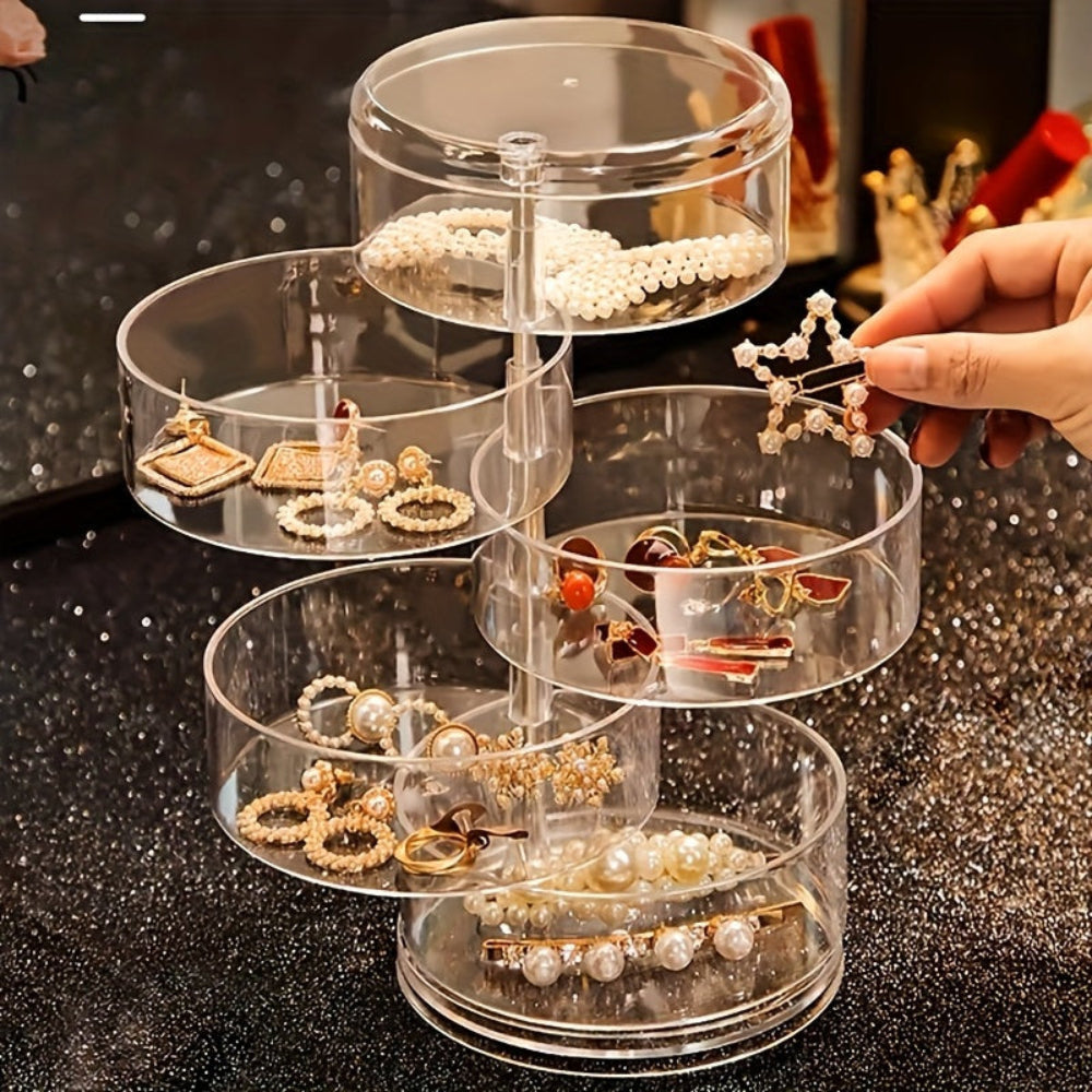 Rotating Display Case Jewelry Storage Box - Ideal Gift for Mother's Day