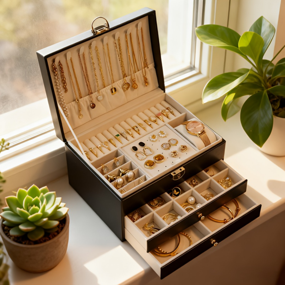 Lockable Storage Case for Jewelry – Organizer Gift for Mother's Day