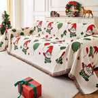 Festive Design Couch Cover with Thick Fabric for Gnome Theme