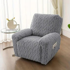 Modern Slipcover for Recliner - Stretch Jacquard Fabric