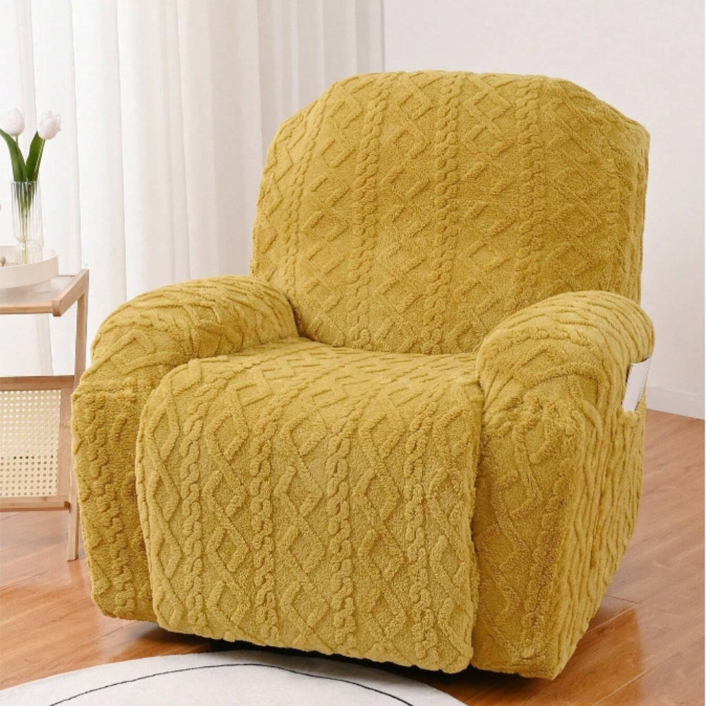 Modern Slipcover for Recliner - Stretch Jacquard Fabric