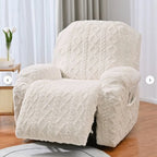 Modern Slipcover for Recliner - Stretch Jacquard Fabric