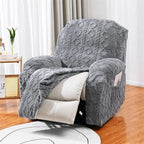 Modern Slipcover for Recliner - Stretch Jacquard Fabric