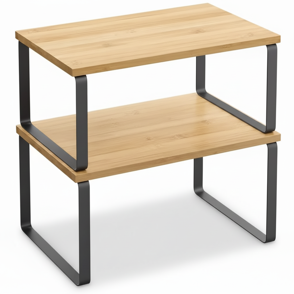 Stackable Metal Racks for Kitchen Cabinet Storage Organizer