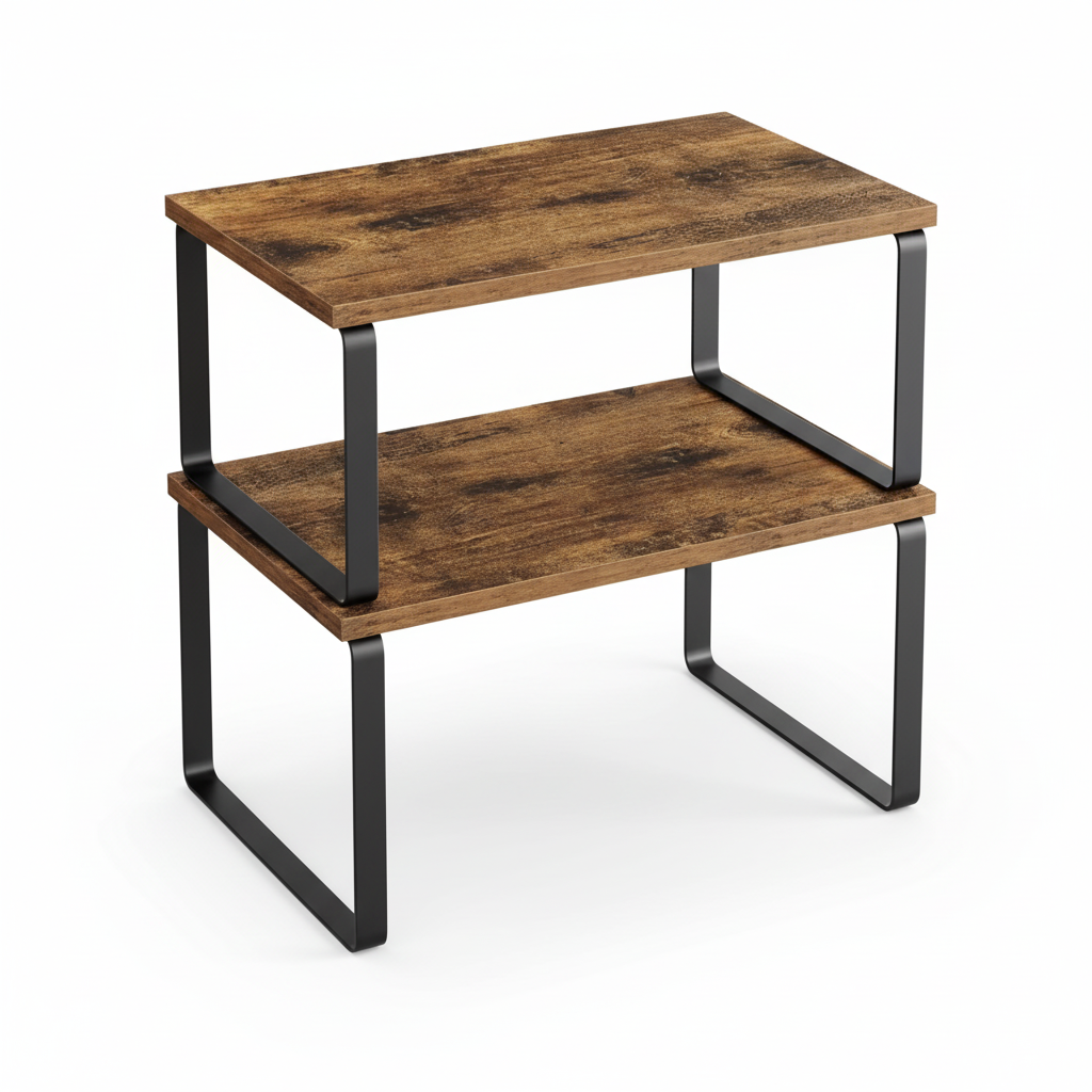 Stackable Metal Racks for Kitchen Cabinet Storage Organizer