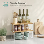 Stackable Metal Racks for Kitchen Cabinet Storage Organizer