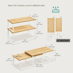 Stackable Metal Racks for Kitchen Cabinet Storage Organizer