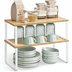 Stackable Metal Racks for Kitchen Cabinet Storage Organizer